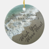 Vakantie Strand Souvenir Kerstmis Ornament (Achterkant)