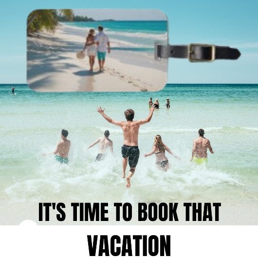 Vakantie Strand Turquoise Modern Bagagelabel