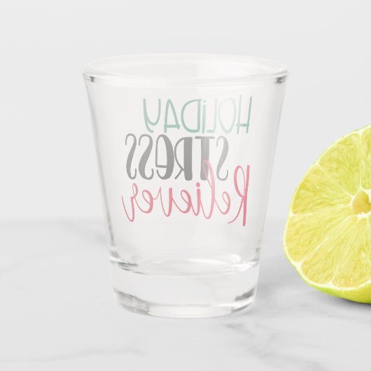 Vakantie Stress Reliever | Cool Kerst Drink Shot Glas (Achterkant)