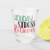Vakantie Stress Reliever | Cool Kerst Drink Shot Glas (Voorkant)