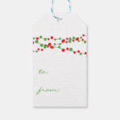 Vakantie String Lights Merry Bright Gift Labels Cadeaulabel (Achterkant)