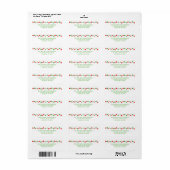 Vakantie String Lights Moderne vakantie labels (Full Sheet)