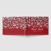Vakantie String Lights Red Christmas Guest Book Gastenboek (Volledig)