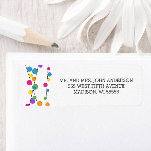 Vakantie String Lights Vrolijke heldere labels (Insitu)