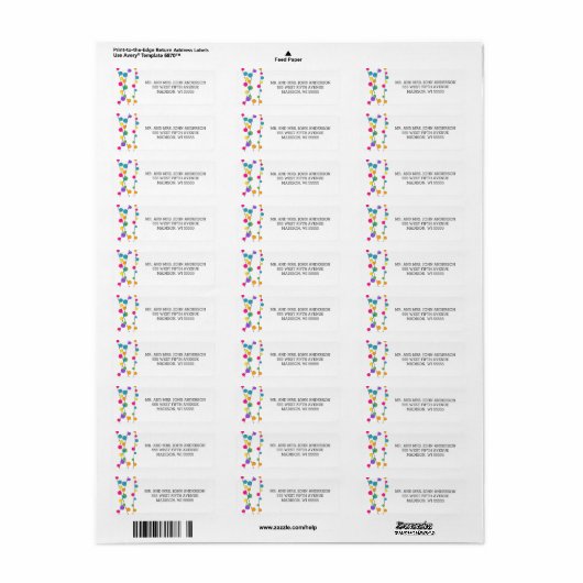 Vakantie String Lights Vrolijke heldere labels (Full Sheet)