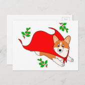 Vakantie Super Corgi met Cape Feestdagenkaart (Voorkant / Achterkant)