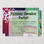 Vakantie sweater party uitnodigingen (Voorkant / Achterkant)