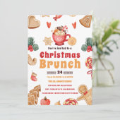 Vakantie Sweet Cake Brunch Kerstfeest Kaart (Staand voorkant)