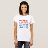 Vakantie T-shirt (Voorkant volledig)
