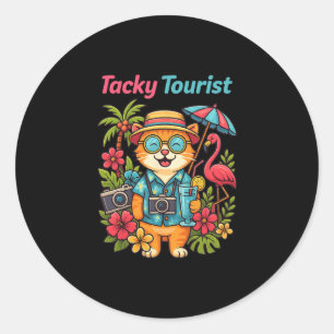 Vakantie Taf Tourist Outfit Wacky Cruise Kostuum I Ronde Sticker