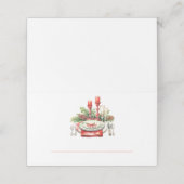 Vakantie tafel plaats kaart plaatskaartje (Buitenkant ongevouwen)