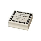 Vakantie Tartan Plaid Familie retour adres Rubberstempel (Stempel)