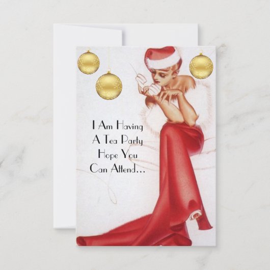 Vakantie Tea Party Uitnodiging (Voorkant)