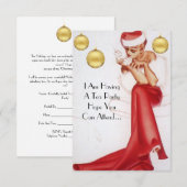 Vakantie Tea Party Uitnodiging (Voorkant / Achterkant)