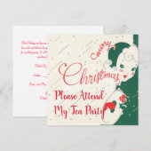 Vakantie Tea Party Uitnodiging (Voorkant / Achterkant)