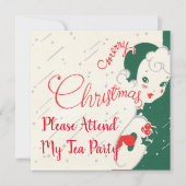 Vakantie Tea Party Uitnodiging (Voorkant)