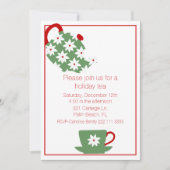 Vakantie Tea Party Uitnodiging (Voorkant)