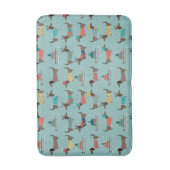 Vakantie teckels met geschenken en sleeën patroon badmat (Voorkant Verticaal)