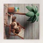 Vakantie Teddy Bear Puzzel (Horizontaal)