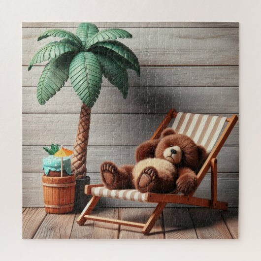 Vakantie Teddy Bear Puzzel (Verticaal)