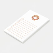 Vakantie Thanksgiving Diner Check List Lined Post-it® Notes (Schuin)