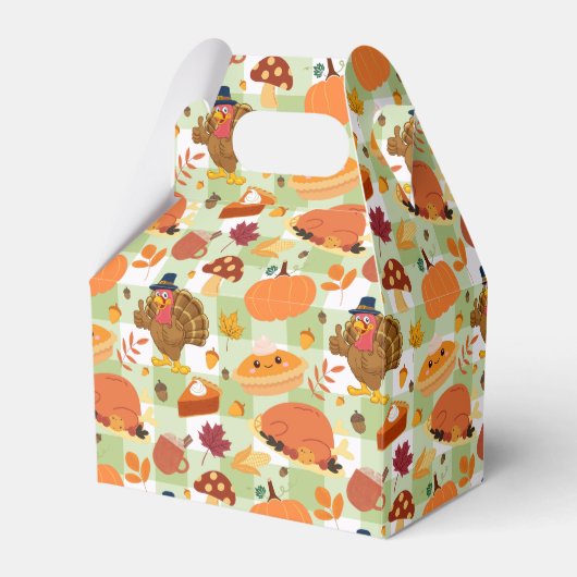 Vakantie Thanksgiving Verzameltijd Bedankdoosjes (Voorkant Zijde)