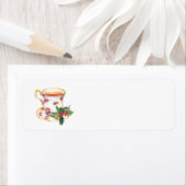 Vakantie thee adreslabel etiket (Insitu)