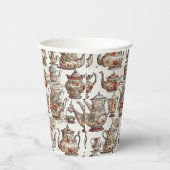  vakantie thee tijd: feestelijk papieren bekers (Rechts)