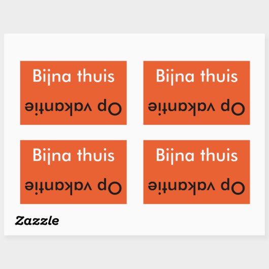 Vakantie/Thuis  Koffer sticker (Vel)