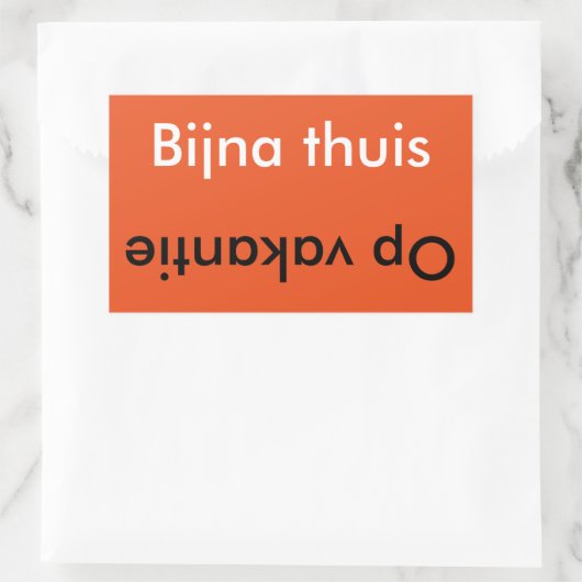 Vakantie/Thuis  Koffer sticker (Tas)