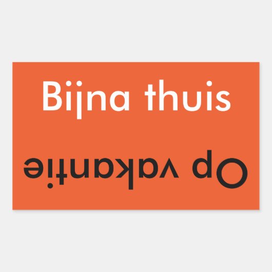 Vakantie/Thuis  Koffer sticker (Voorkant)