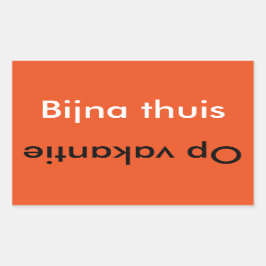 Vakantie/Thuis  Koffer sticker