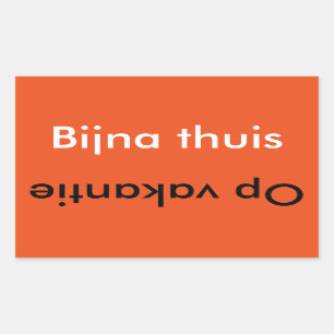 Vakantie/Thuis Koffer sticker