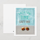 Vakantie tijd laten we gaan feestdagenkaart (Voorkant / Achterkant)