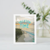 Vakantie tijd laten we gaan feestdagenkaart (Staand voorkant)