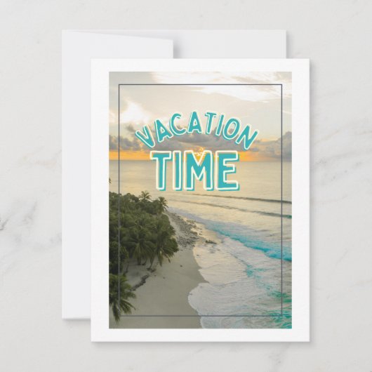 Vakantie tijd laten we gaan feestdagenkaart (Voorkant)