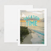 Vakantie tijd laten we gaan feestdagenkaart (Voorkant / Achterkant)