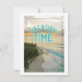 Vakantie tijd laten we gaan feestdagenkaart