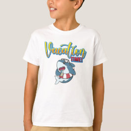 Vakantie tijd met baby shark. t-shirt