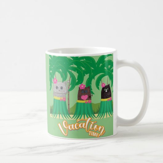 Vakantie tijd uitnodiging koffie Mok (Rechts)