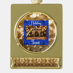 Vakantie Toast Verguld Banner Ornament
