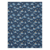 Vakantie Toile, Bomen Herten en Sneeuwvlokken Tafelkleed (Voorkant)