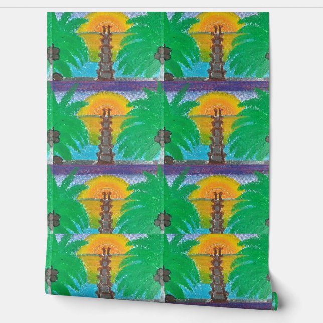 Vakantie tropisch get-a-way behang (Afrollen)