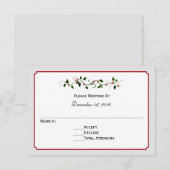 Vakantie Trouwen RSVP Reageer of Reactie Kaart (Voorkant / Achterkant)