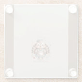 Vakantie Turkije Aangepaste tekst toevoegen Glazen Onderzetter (Achterkant)