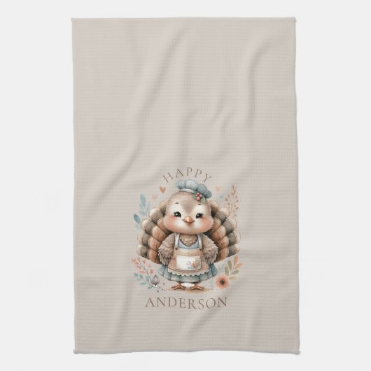 Vakantie Turkije Aangepaste tekst toevoegen Theedoek (Verticaal)