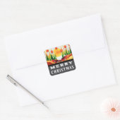 Vakantie tussen de dennen! vierkante sticker (Envelop)