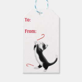 Vakantie Tuxedo Katten Kerstcadeau Tags Cadeaulabel