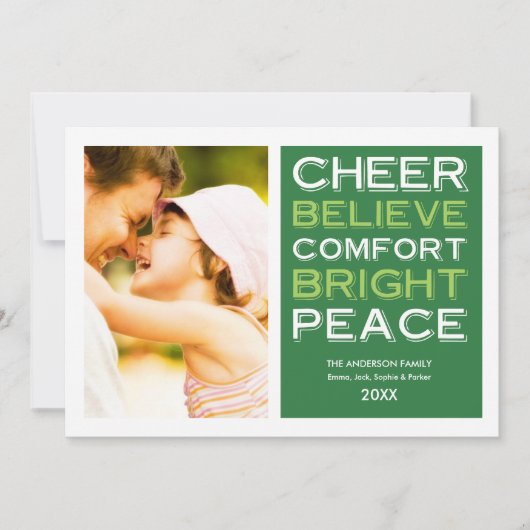 VAKANTIE TYPE  | VAKANTIE FOTOKAART FEESTDAGENKAART (Voorkant)