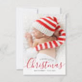 Vakantie typografie kerst geboorte aankondiging (Voorkant)